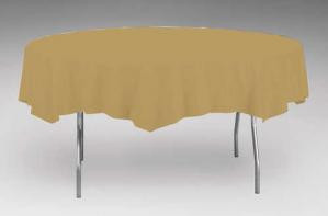 Glittering Gold Octy-Round Paper-Lined Table Cover Case