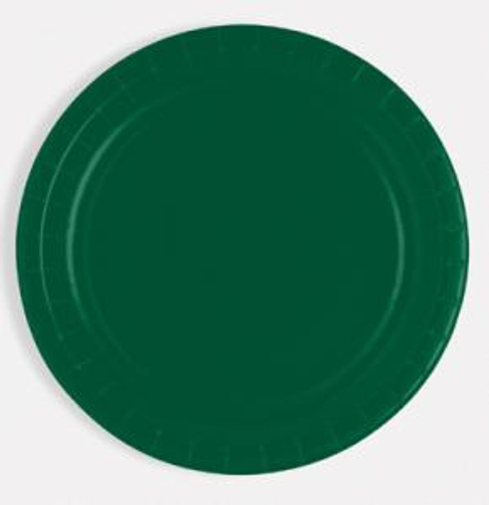 Hunter Green 7 Inch Paper Plates - 24 ct