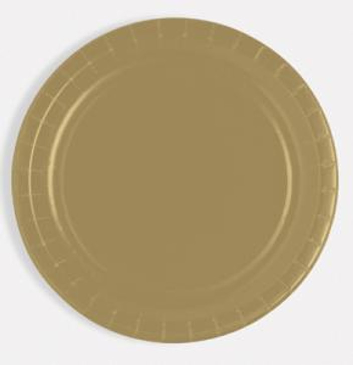 Glittering Gold 7 Inch Paper Plates