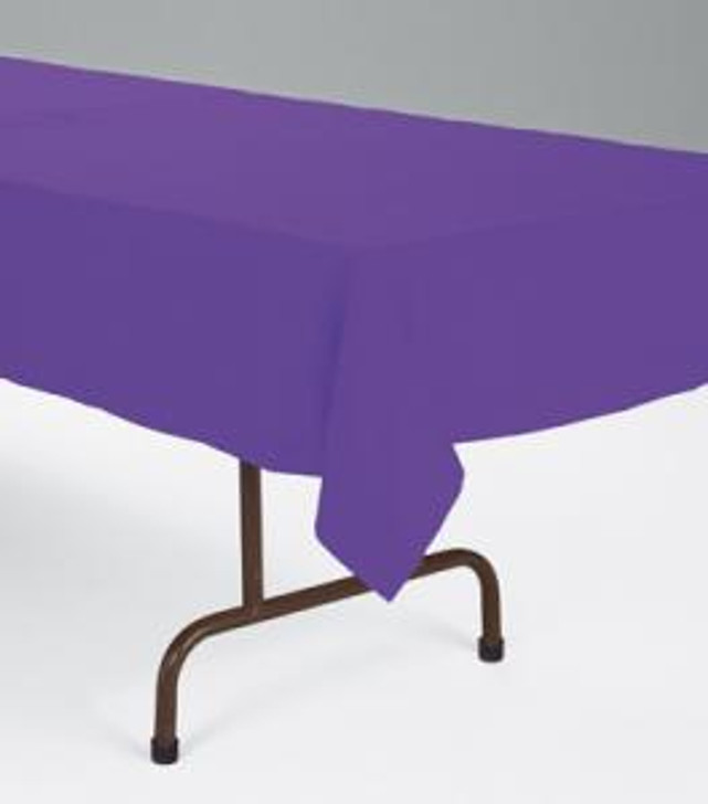 Purple Paper Table Cover - 54 in x 108 in