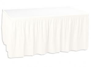 White Plastic Table Skirt Party Warehouse