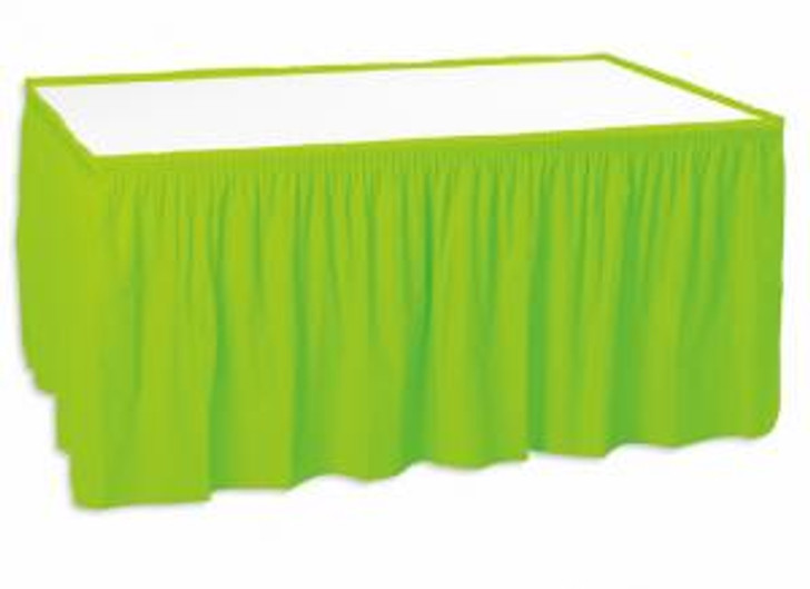 Fresh Lime Plastic Table Skirt