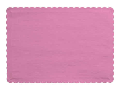 Candy Pink Paper Placemats - 50 ct