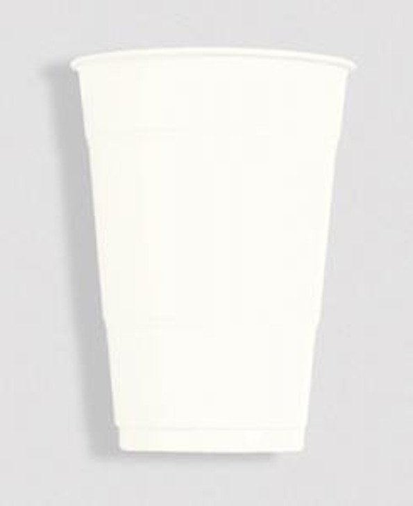 White 16 oz Plastic Cups Value Pack 50 Count