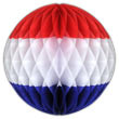 Patriotic Tri-Colored Tissue Ball