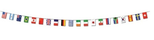 Long International Flag Banner