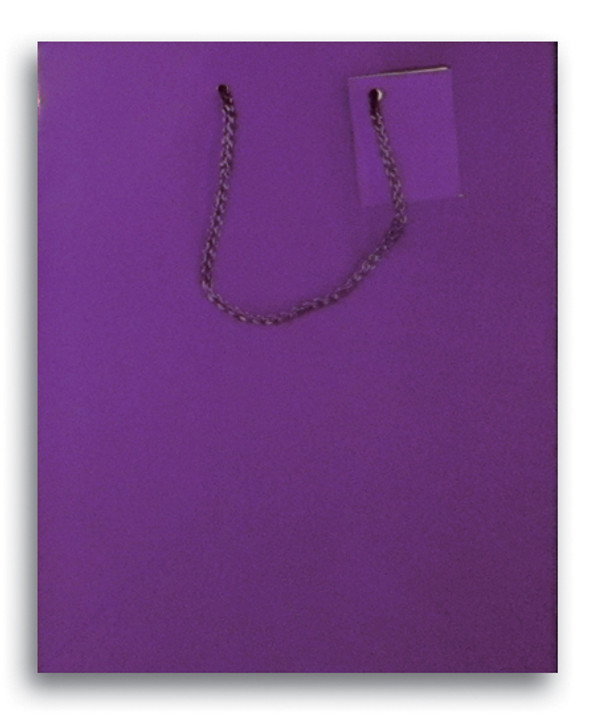 Large Grape Laminated Gloss Handle Bag