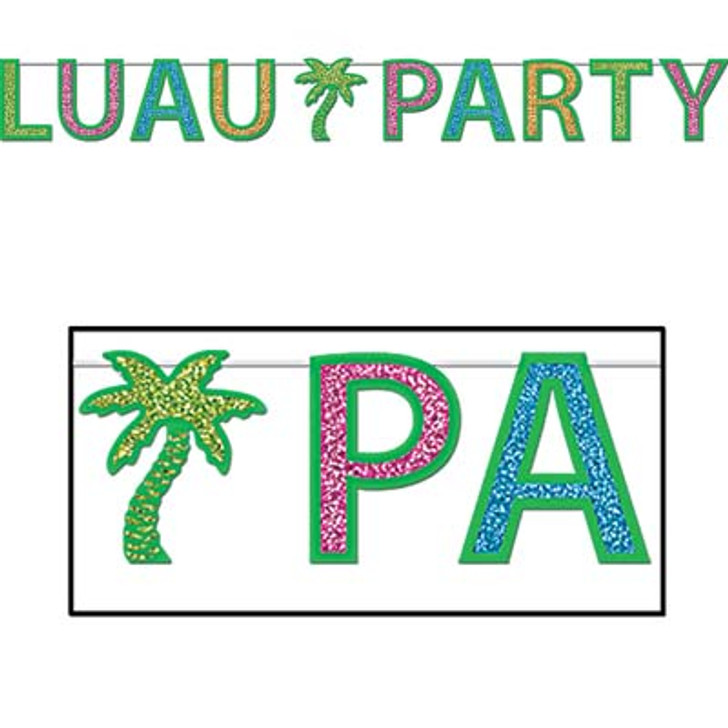 Luau Glittered Luau Party Streamer