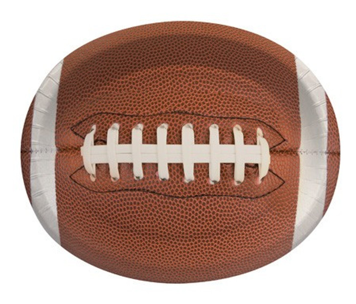 Sports Football Touchdown Time 10 Inch Oval Plate