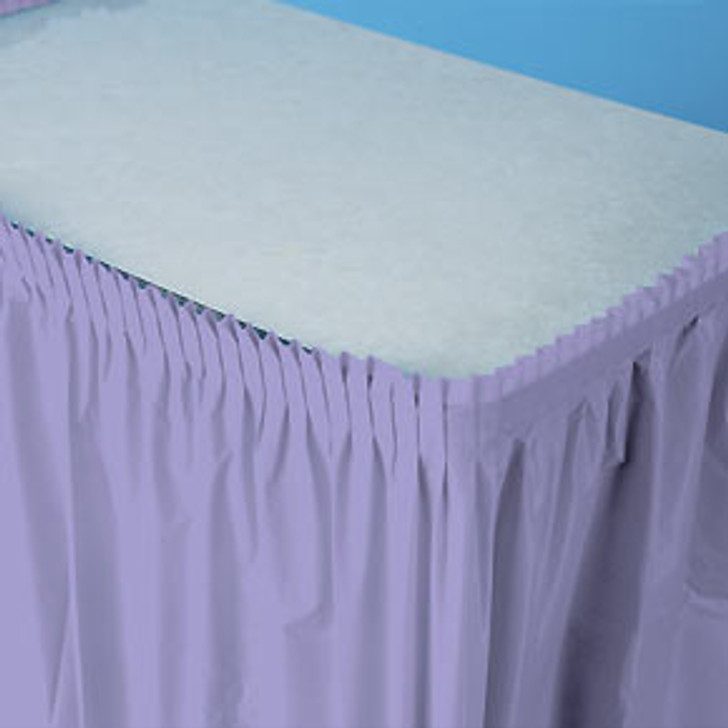 Luscious Lavender Plastic Table Skirt