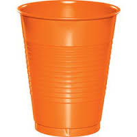 Sunkissed Orange 16 OZ Plastic Cups