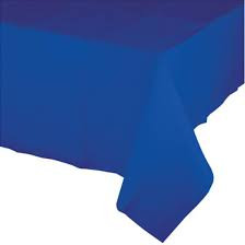 Cobalt Plastic Tablecover - 54 in x 108 in