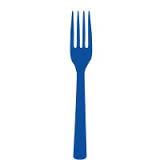 Cobalt Plastic Forks - 24 ct