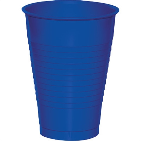Cobalt 12 oz Plastic Cups - 20 ct