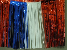 Patriotic Metallic Fringe 15" x 10'