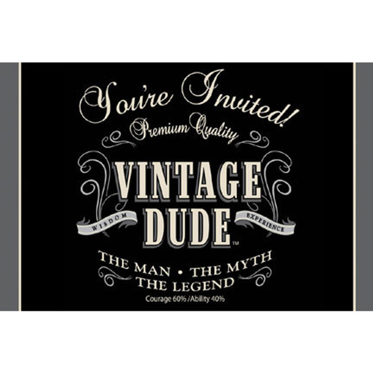 Vintage Dude Invitations