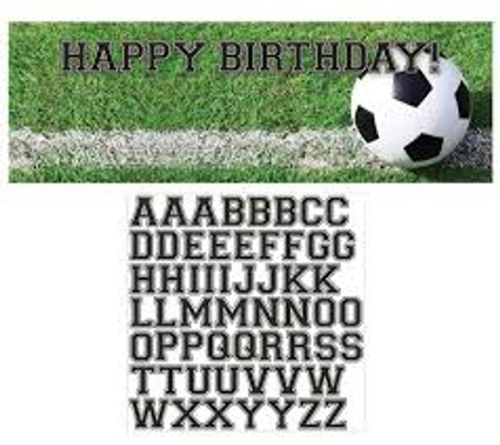 Sports Soccer Giant Party Banner With Stickers