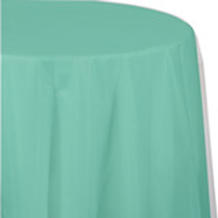 Fresh Mint Octy-Round  Plastic Table Cover - 82 in
