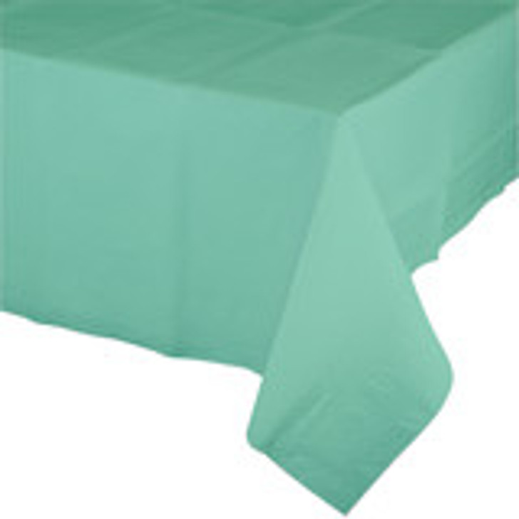 Fresh Mint Plastic Table Cover - 54 in x 108 in