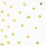 White Gold Foil Stamp Beverage Napkins