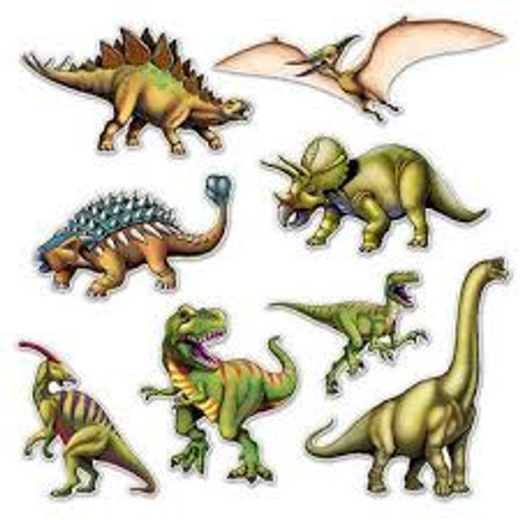 Dinosaur Cutouts - 8 pieces