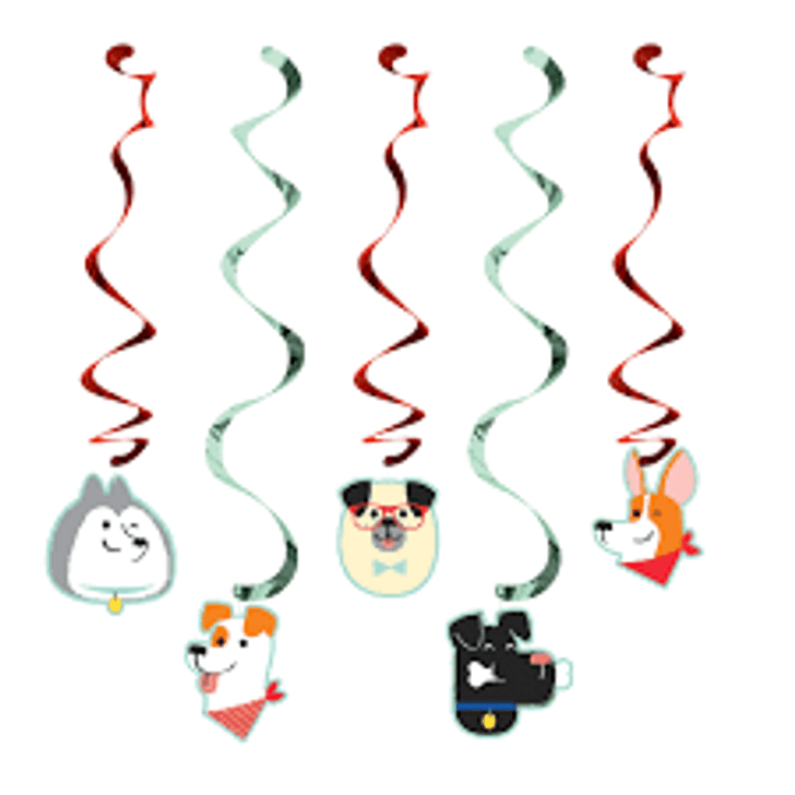 Dog Party Dizzy Danglers - 5 ct