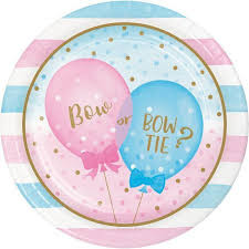 Gender Reveal Balloons 9 inch Plates