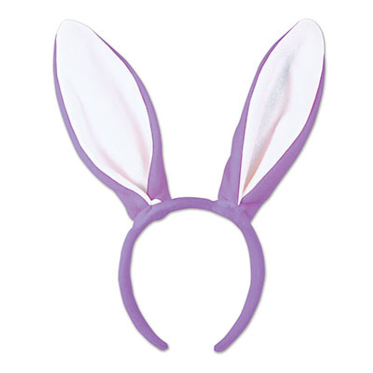 Easter Bunny Ears - Soft-Touch Lavender & White