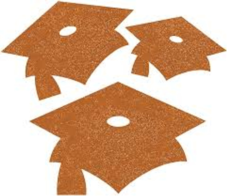 Graduation Mini Glitter Cutouts - Orange
12 pieces