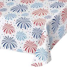 Patriotic Patterns Table Cover - 54 in x 102 in