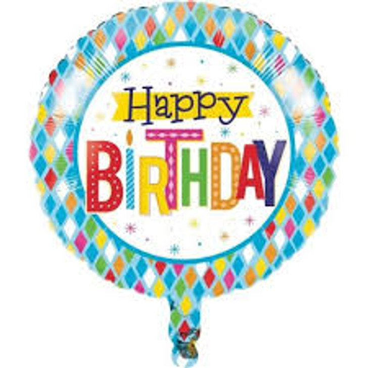 Bright Birthday Foil Balloon - 18 in