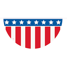 Patriotic Plastic Bunting - 12 ft