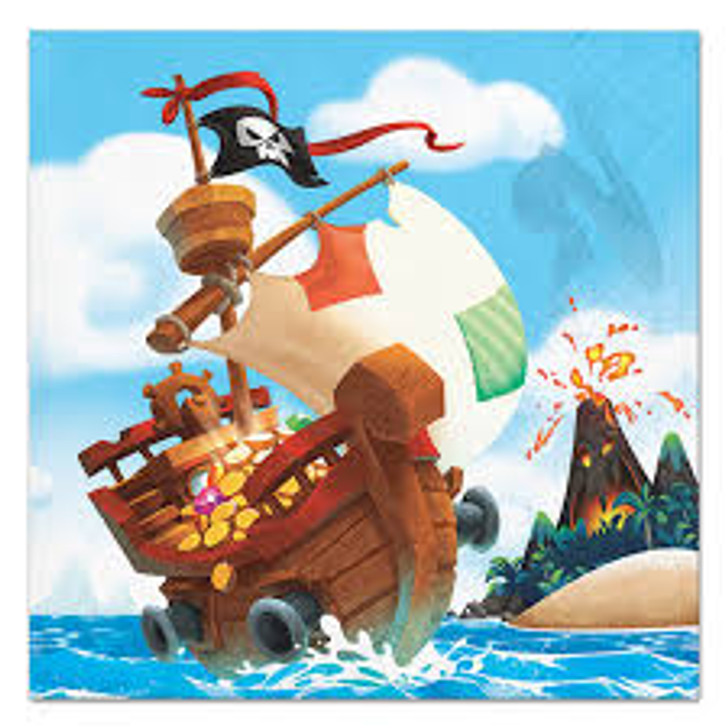 Pirate Treasure Beverage Napkins - 16 ct