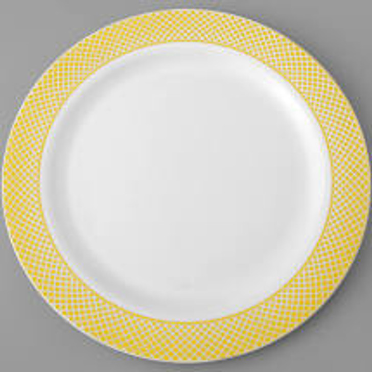 Sensations 10.25 in Gold Trim Plastic Plates - 10 ct