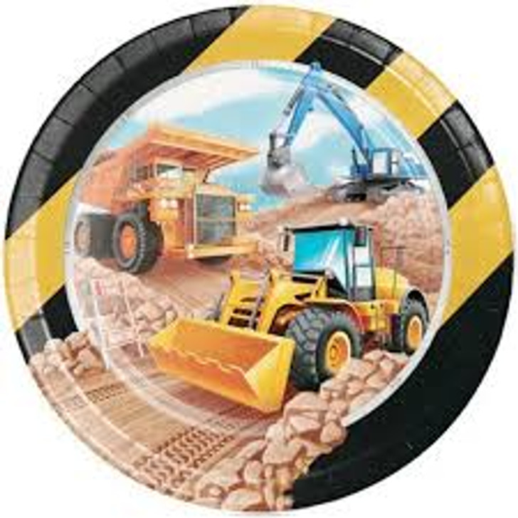 Big Dig Construction 9 in Paper Plates - 8 ct