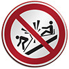 ISO Safety Sign - Do not ram into toboggan