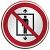 ISO Safety Sign - Do not use this lift for people