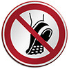 ISO Safety Sign - Do not wear metal-studded footwear