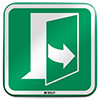 ISO Safety Sign - Door opens by pulling on the left-hand side