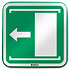 ISO Safety Sign - Door slides left to open
