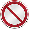 ISO Safety Sign - General prohibition sign