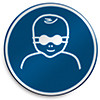 ISO Safety Sign - Infants must be protected with opaque eye protection