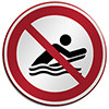 ISO Safety Sign - No body boarding