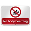 ISO Safety Sign - No body boarding