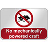 ISO Safety Sign - No mechanically
 powered craft