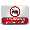 ISO Safety Sign - No mechanically
 powered craft
