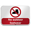 ISO Safety Sign - No outdoor footwear