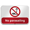 ISO Safety Sign - No parasailing