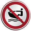 ISO Safety Sign - No personal water craft