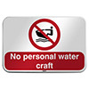 ISO Safety Sign - No personal water craft